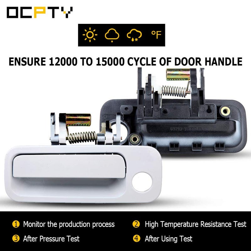OCPTY Door Handle Exterior Front Driver Left Side Replacement fit 1997-2001 for Camry Outside Door Handle White - Image 5